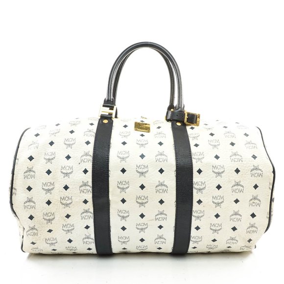 Mcm Handbags - Auth Mcm Travel Boston Bag Pvc White #27923M10
